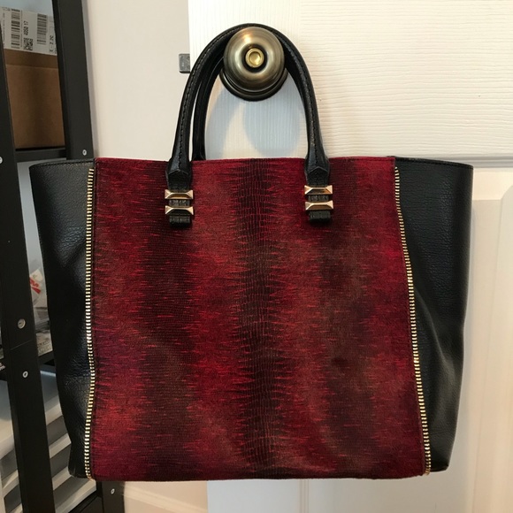 Rebecca Minkoff Haircalf Perry Tote burgundy - Picture 1 of 6